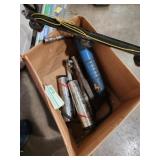2 grease guns, grease, lights