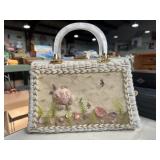 Patti Originals seashell wicker clamshell purse,