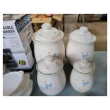 4 Tienshan country style cannisters geese