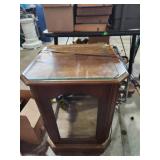 End table glass door and shelf 28x15x15