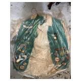 Girl Scouts authentic shirt, vest, sash, patches,
