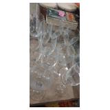 Clear glass wine glasses