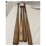 4 vintage wood baseball bats