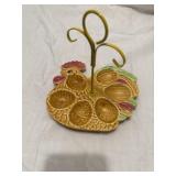 Vintage Norleans Japan chicken deviled egg tray