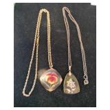 2 vintage Lucite necklaces