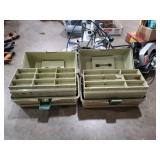 2 woodstream tackle boxes