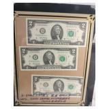 3 star note $2 bills consecutive serial numbers