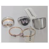 Beautiful Group Of Rings Costume Jewelry. Look