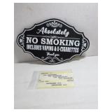 No smoking , Vaping or E cigarettes sign