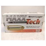 Maxx Tech 9mm Luger 124 gr FMJ 50 rounds