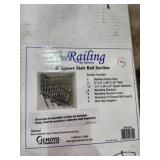 2 Vinyl Railing by Genova 6 ft square stair rail