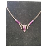 Vintage purple stone necklace