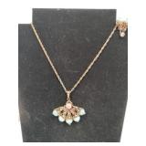 Vintage Stone necklace ( 1 matching earring)