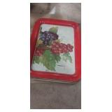 5 metal serving trays
