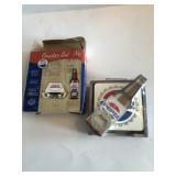 6 pc wood Pepsi coaster set, with bottle opener