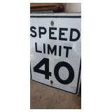 Speed limit 40mph sign 30in x 24in
