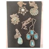 5 turquoise style necklaces