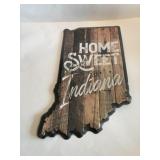 11 in x 17 in metal Indiana state sign