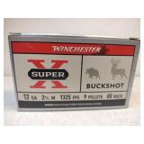 Winchester super X 12 gauge buckshot 5 shells