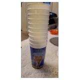 Stack of 10 20th anniversary ET cups with lids.