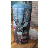 Stainless steel reusable cup. Can be a coozie for