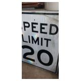 Speed limit 20mph sign 30in x 24in