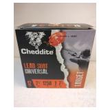 Cheddite 12 gauge lead shot universal 25 shells