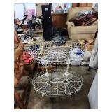 Oval metal plant stand 30x24x18