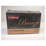 PMC bronze 223 Remington FMJ-BT 55 grain 20
