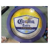 Corona Extra battery operated wall clock 11in