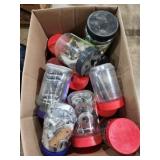 Glass Jars full of screws, nails, two layers