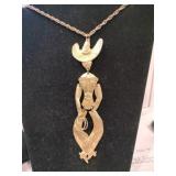Howdy partner jointed gold tone cowboy unmarked