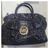 Black snake pattern Michael kors purse