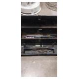 Metal tool box with contents