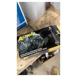 Action black nitrile disposable gloves size
