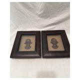 African wood carved art 2 framed