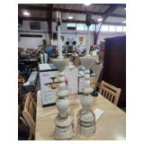 2 wood table lamps 24 in