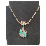 Vintage MCM 1950s Brenda jewelry company Green