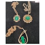 3 greenstone necklaces