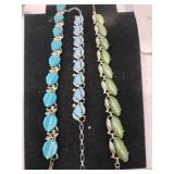 3  costume jewelry necklaces