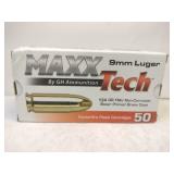 Maxx Tech 9mm Luger 124 gr FMJ 50 rounds