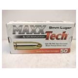 Maxx Tech 9mm Luger 124 gr FMJ 50 rounds