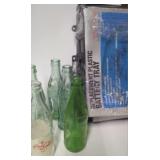 Vintage coke bottles & 3 Battery Trays