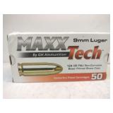 Maxx Tech 9mm Luger 124 gr FMJ 50 rounds
