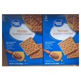 3 full size boxes of honey graham crackers
