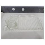 8pc Orchard Crystal snack trays and cups