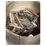 Bunch of wooden clothes pins