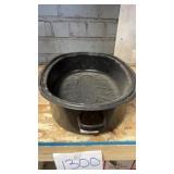 Enamel roasting pan black (x1)  with lid
