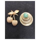 2 brooches marked Sarah