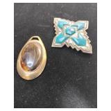 2 Sarah Coventry 1 brooch and 1 pendant both